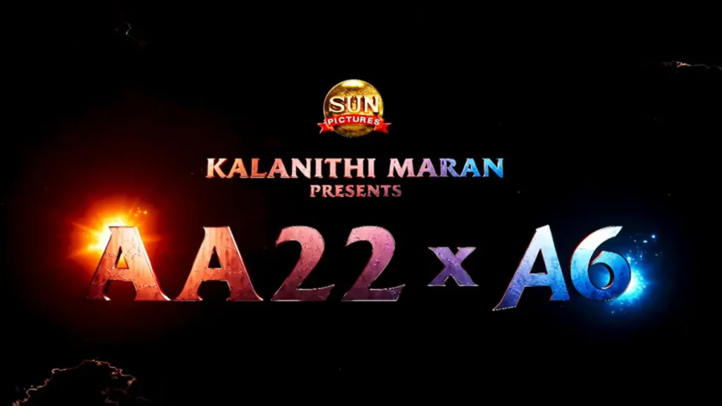 AA22XA6 title graphic with the Sun Pictures logo and “Kalanithi Maran Presents”