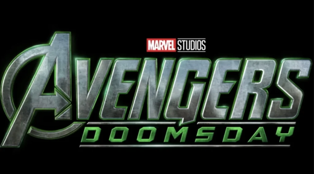 Marvel Studios logo above the Avengers: Doomsday title on a black background