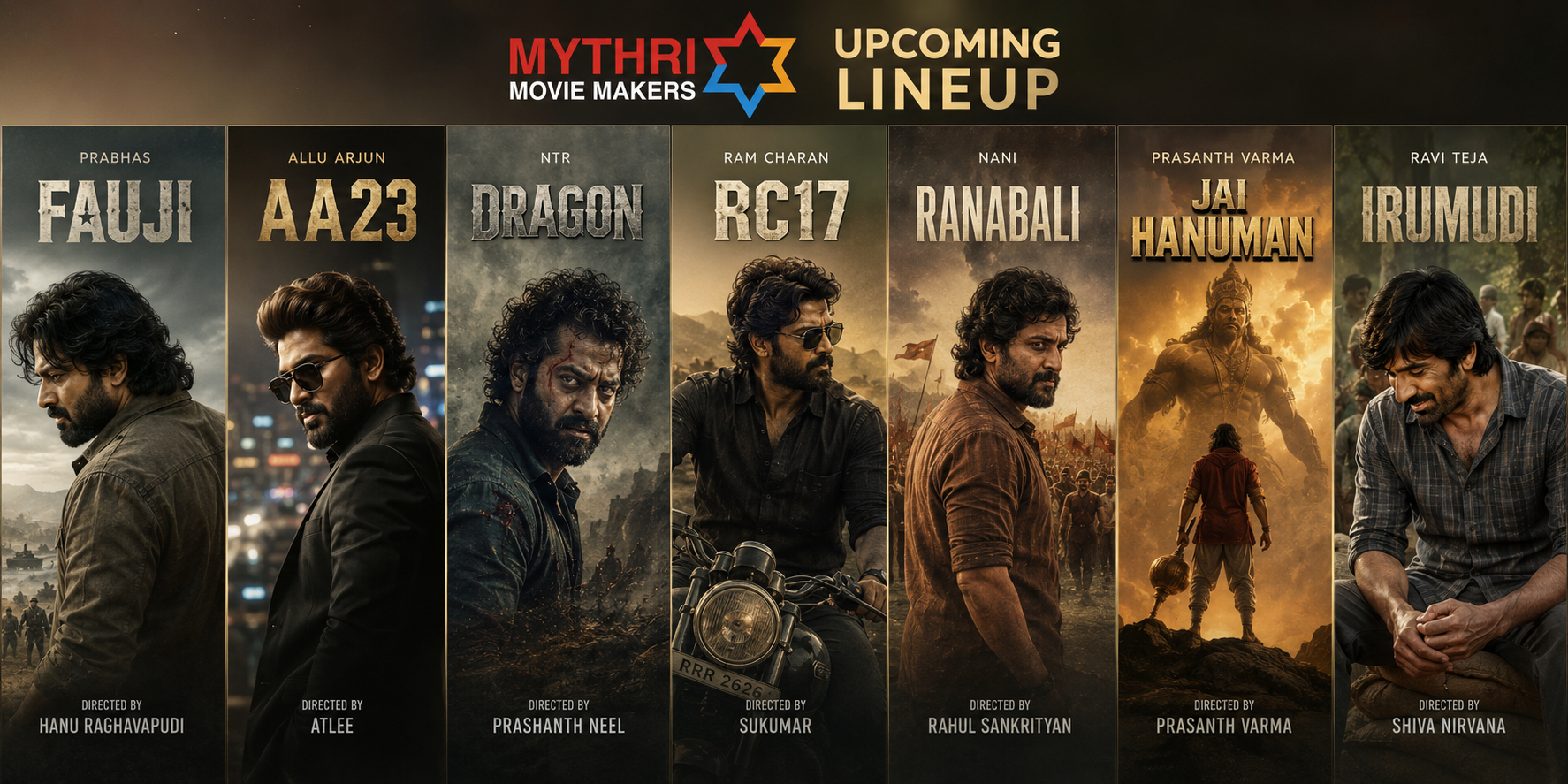 🔥 Mythri Movie Makers’ Mega Lineup: Can These Upcoming Films Generate ₹10,000 Crore at the Global Box Office? 🎬